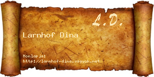 Larnhof Dina névjegykártya